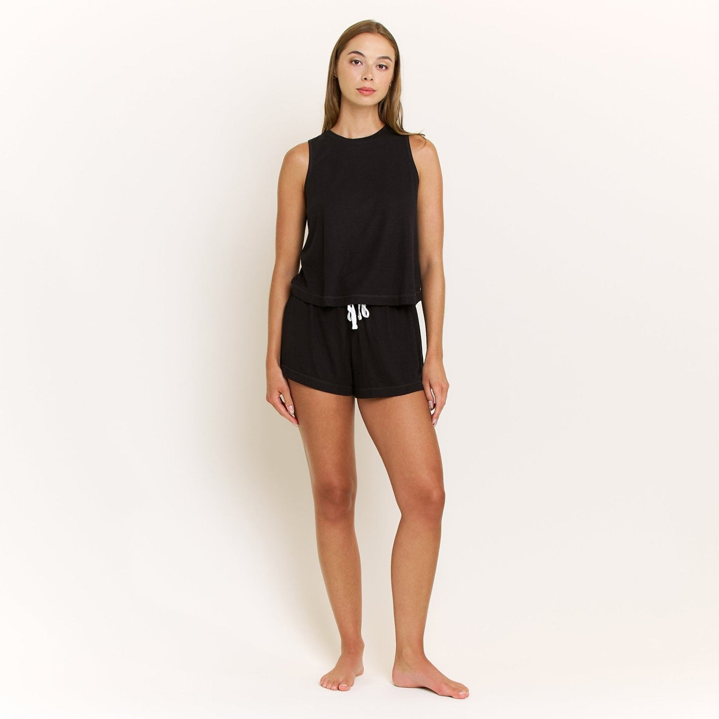 Honeydew Star Seeker Tank Shortie Set in Black