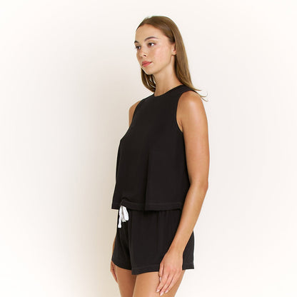 Honeydew Star Seeker Tank Shortie Set in Black