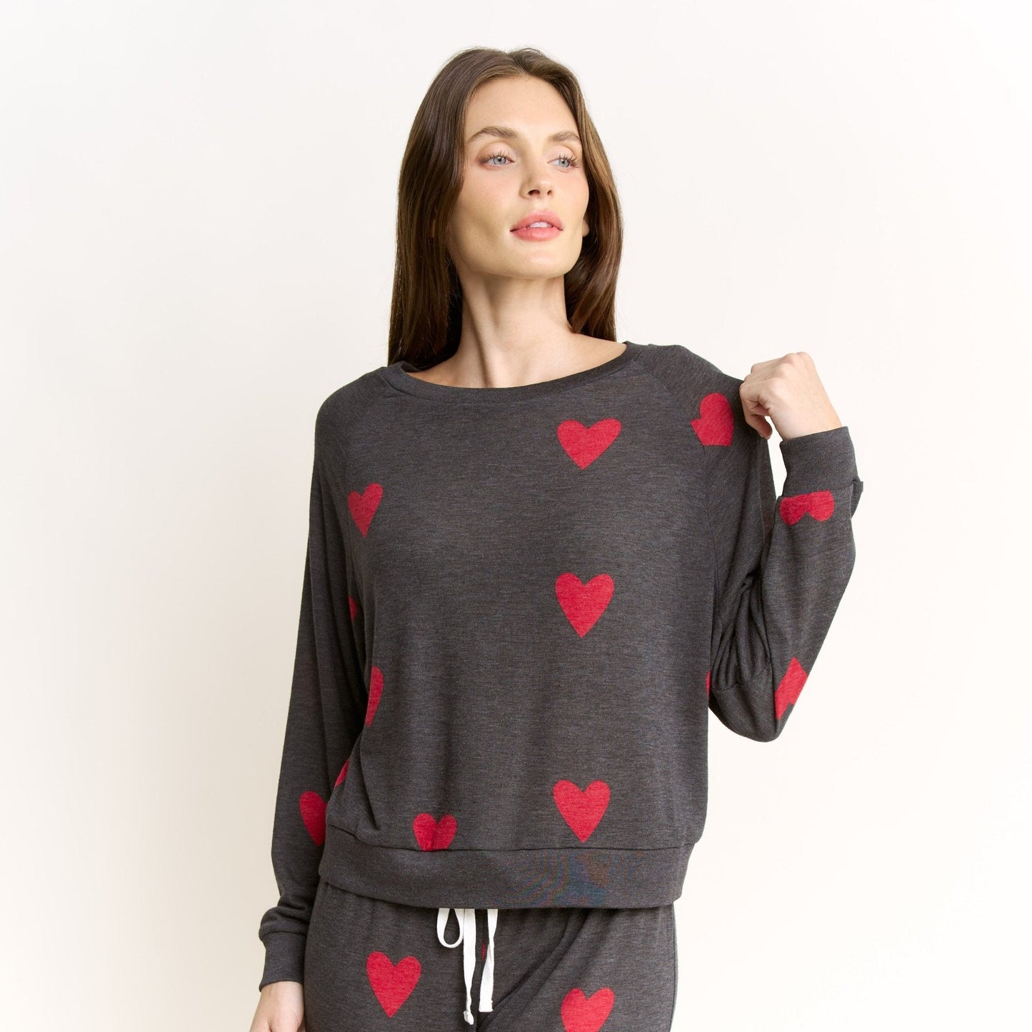 Honeydew Star Seeker Long Set in Valentine Hearts