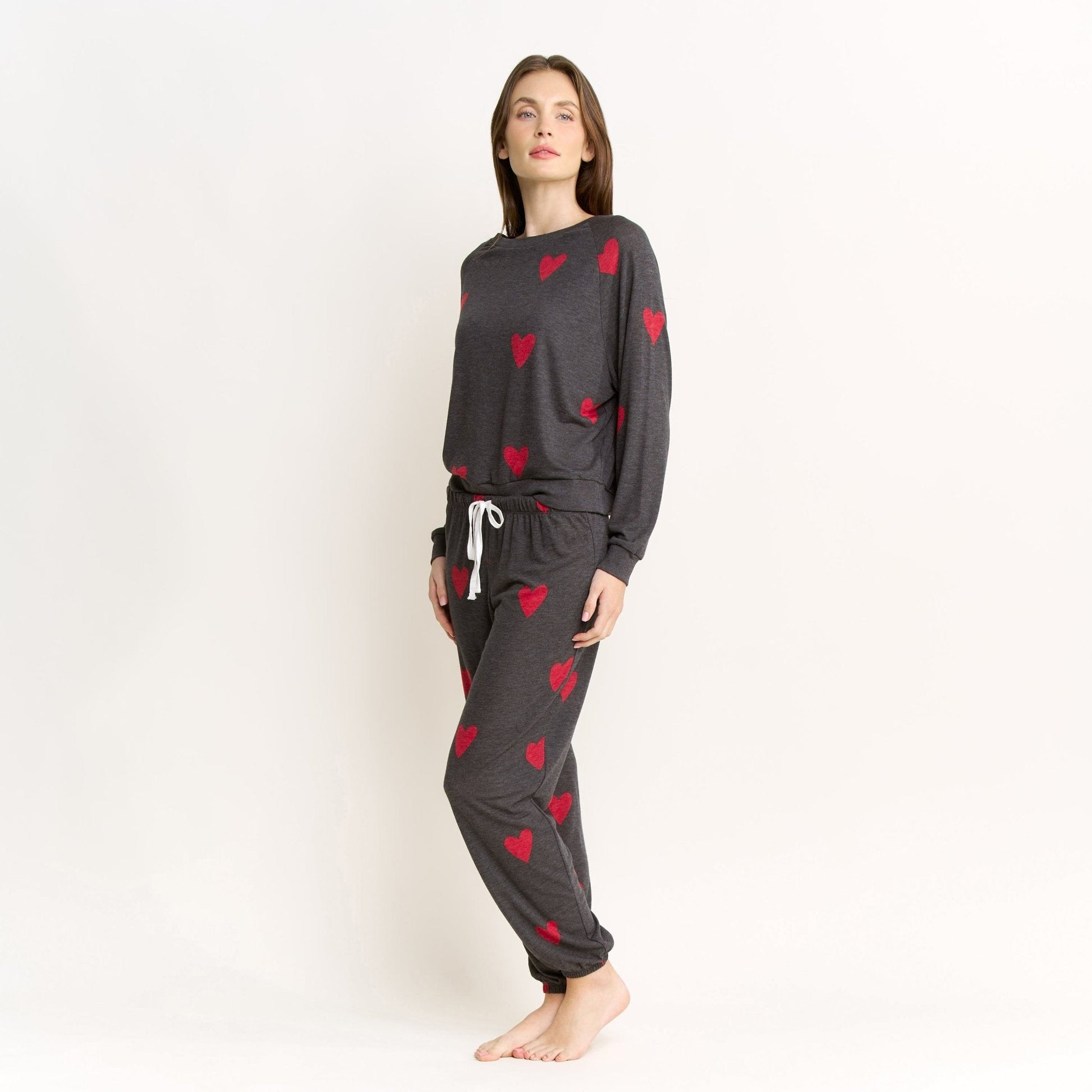 Honeydew Star Seeker Long Set in Valentine Hearts