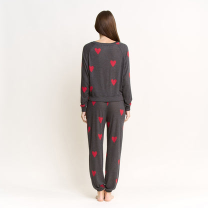 Honeydew Star Seeker Long Set in Valentine Hearts