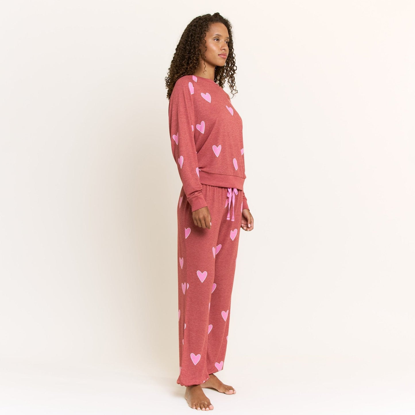 Honeydew Star Seeker Long Set in Cherry Hearts