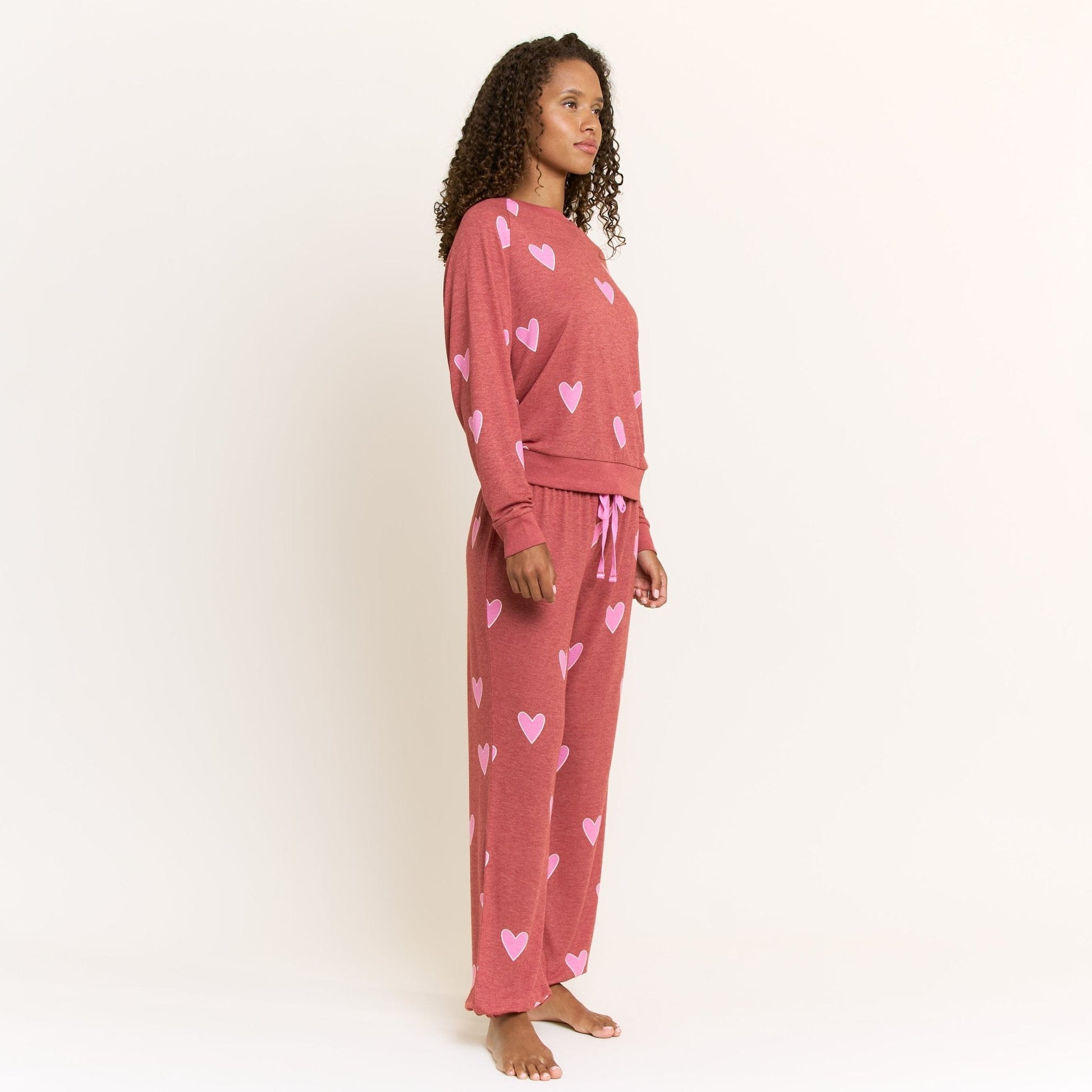 Honeydew Star Seeker Long Set in Cherry Hearts