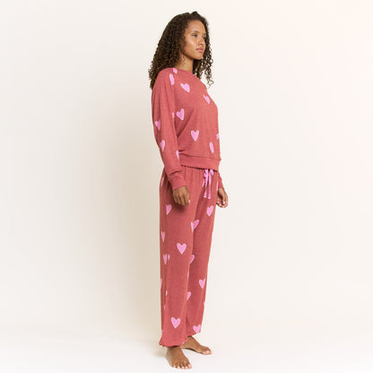 Honeydew Star Seeker Long Set in Cherry Hearts