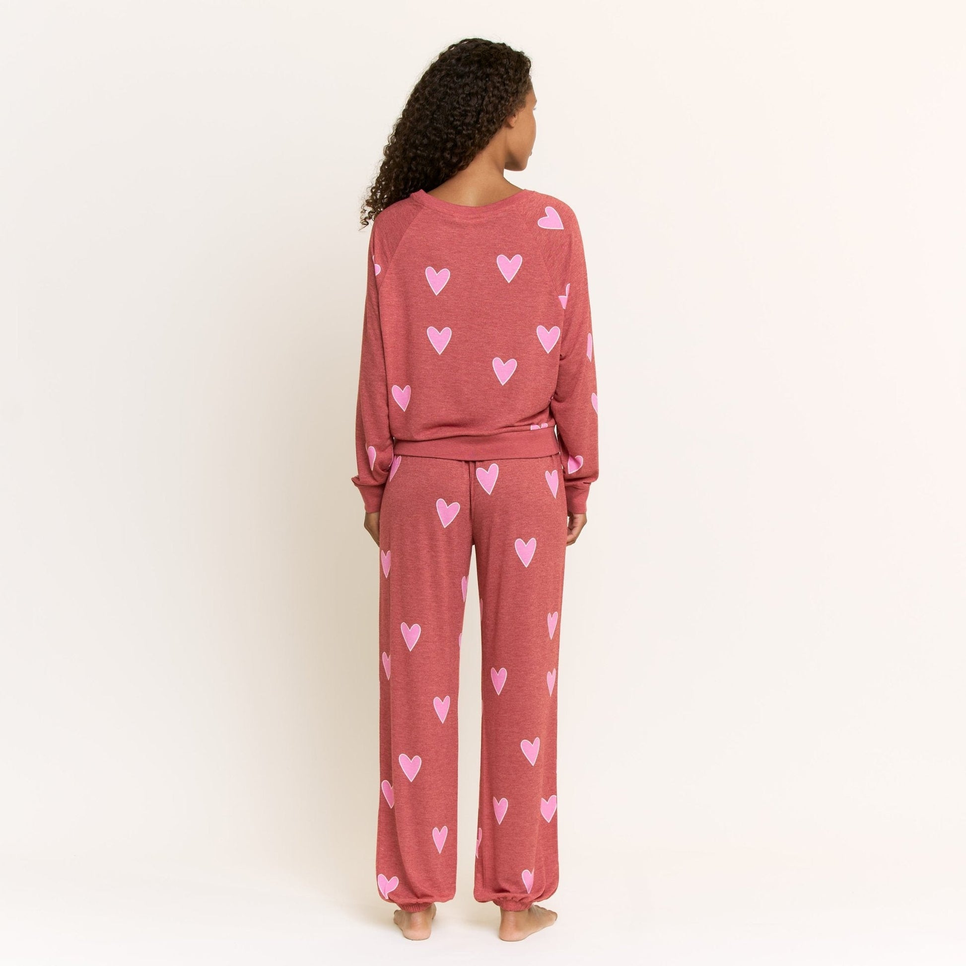 Honeydew Star Seeker Long Set in Cherry Hearts