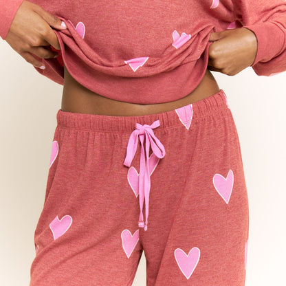 Honeydew Star Seeker Long Set in Cherry Hearts