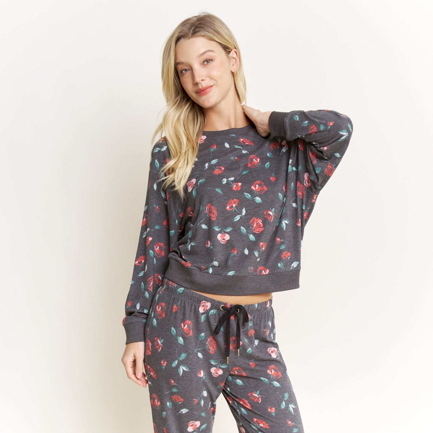 Honeydew Star Seeker Long Set in Dark Roses