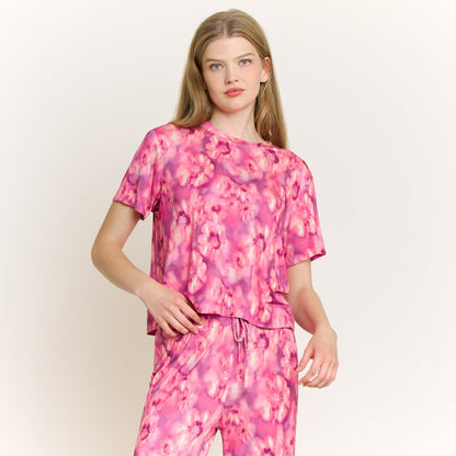 Honeydew All American Tee Pant Set in Magenta Floral