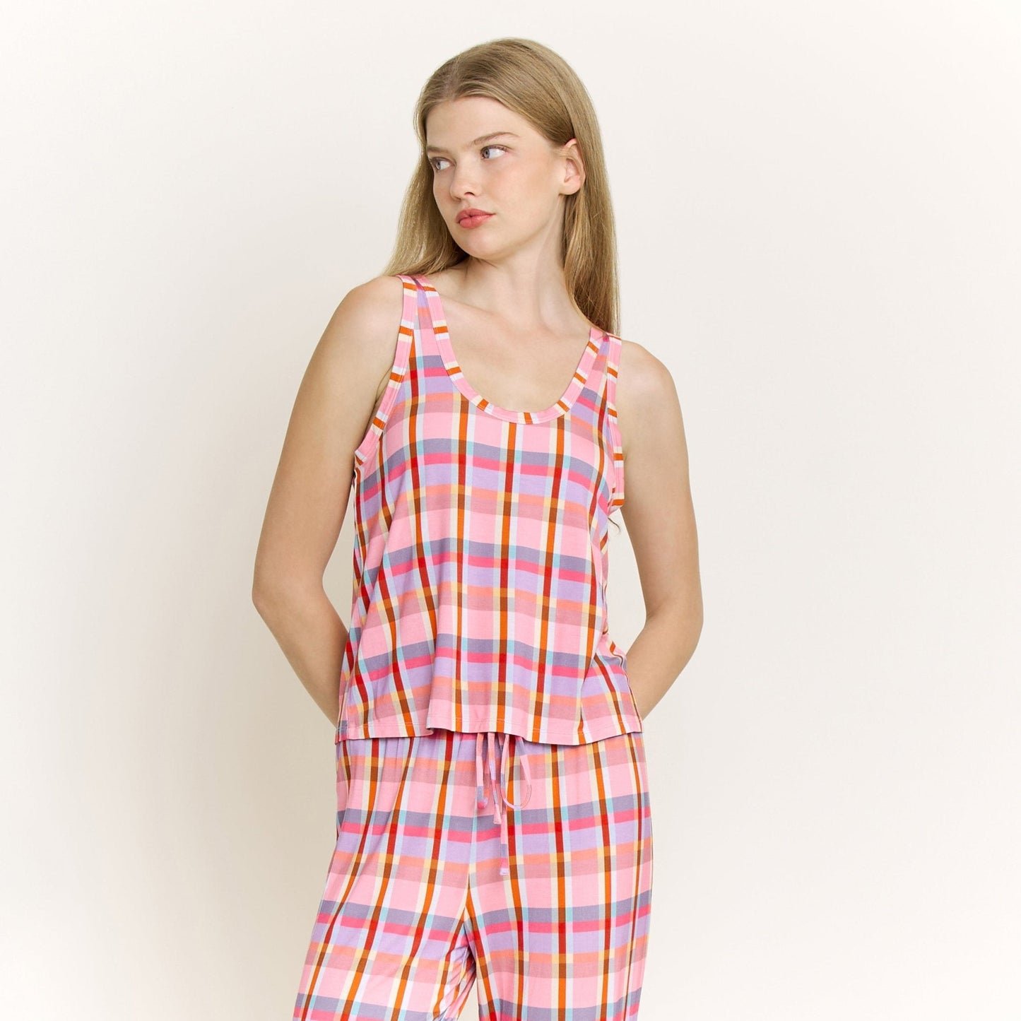 Honeydew All American Tank Pant Set in Madras