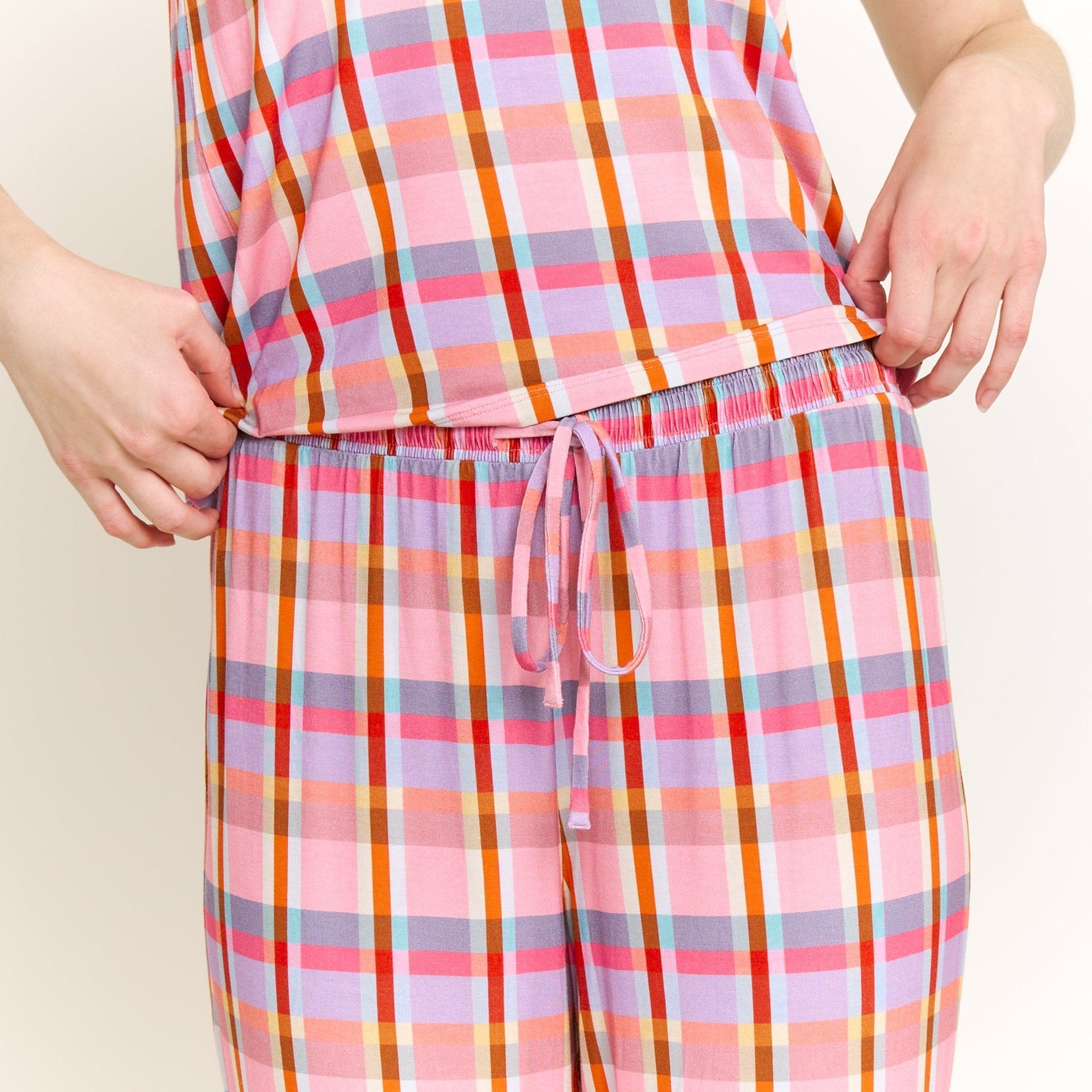 Honeydew All American Tank Pant Set in Madras
