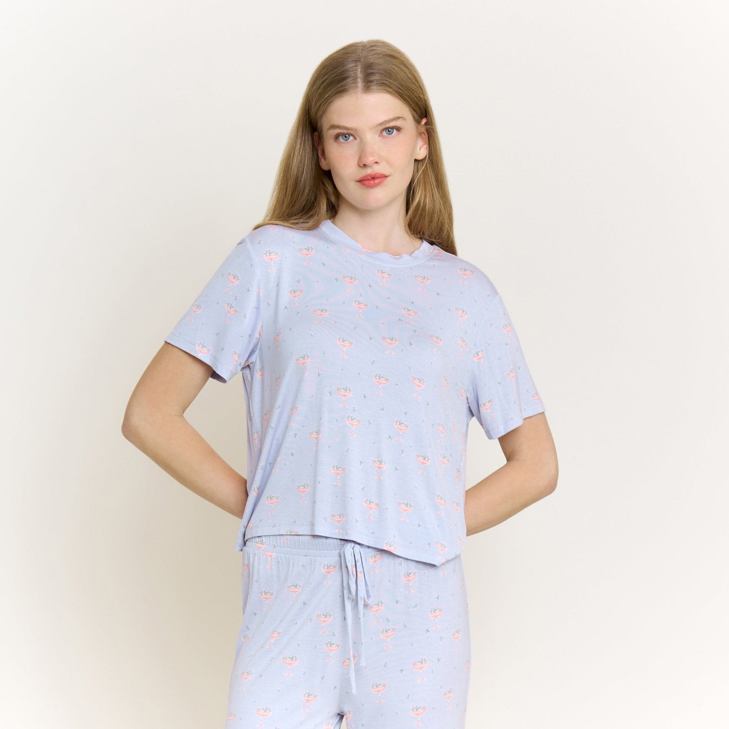 Honeydew All American Tee Pant Set in Moonbeam Rosé