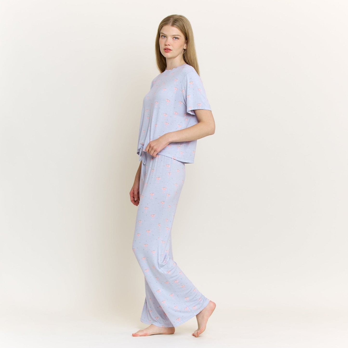 Honeydew All American Tee Pant Set in Moonbeam Rosé