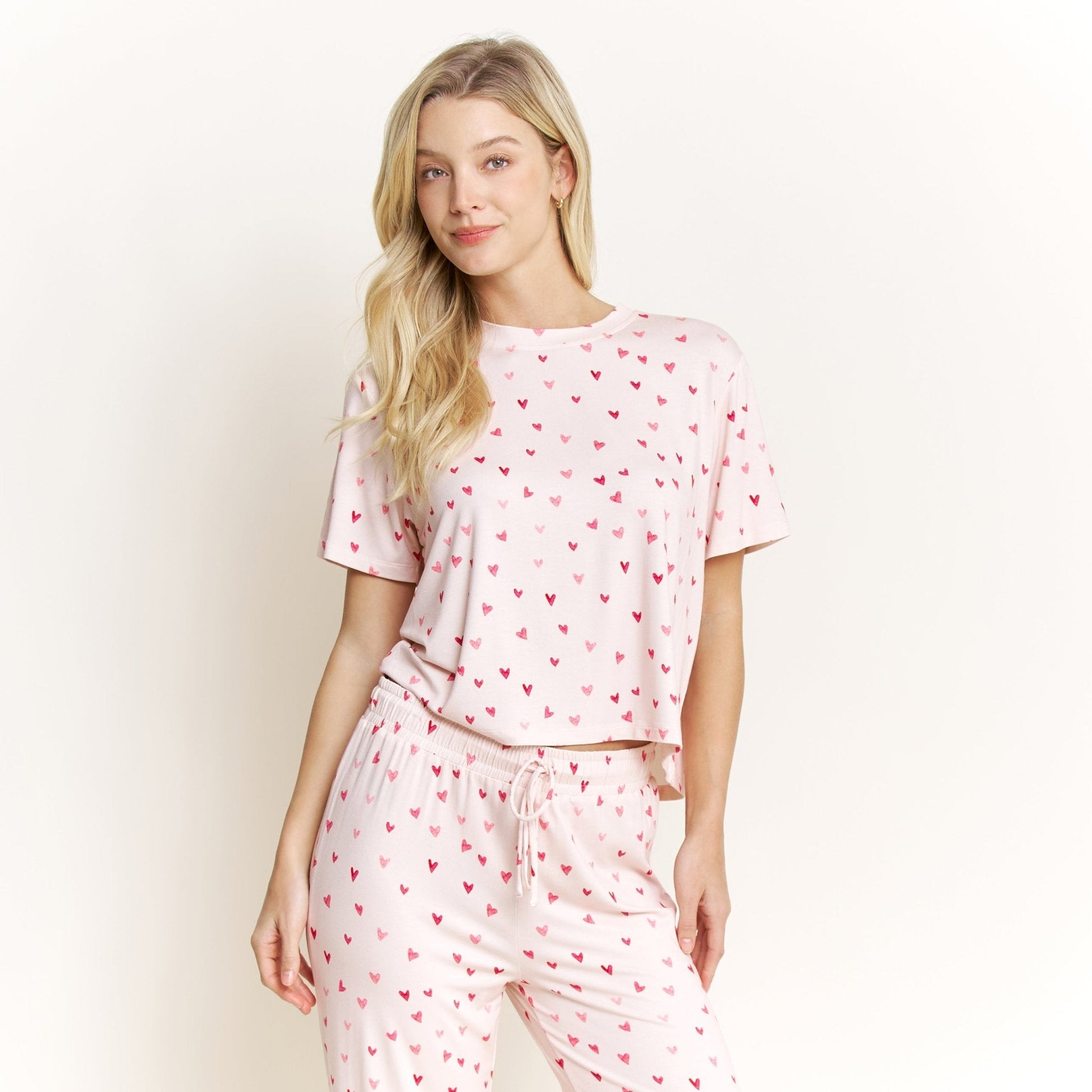 Honeydew All American Tee Pant Set in Marzipan Hearts