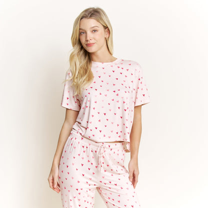 Honeydew All American Tee Pant Set in Marzipan Hearts