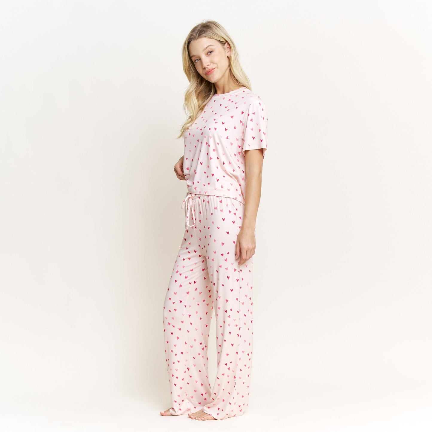 Honeydew All American Tee Pant Set in Marzipan Hearts