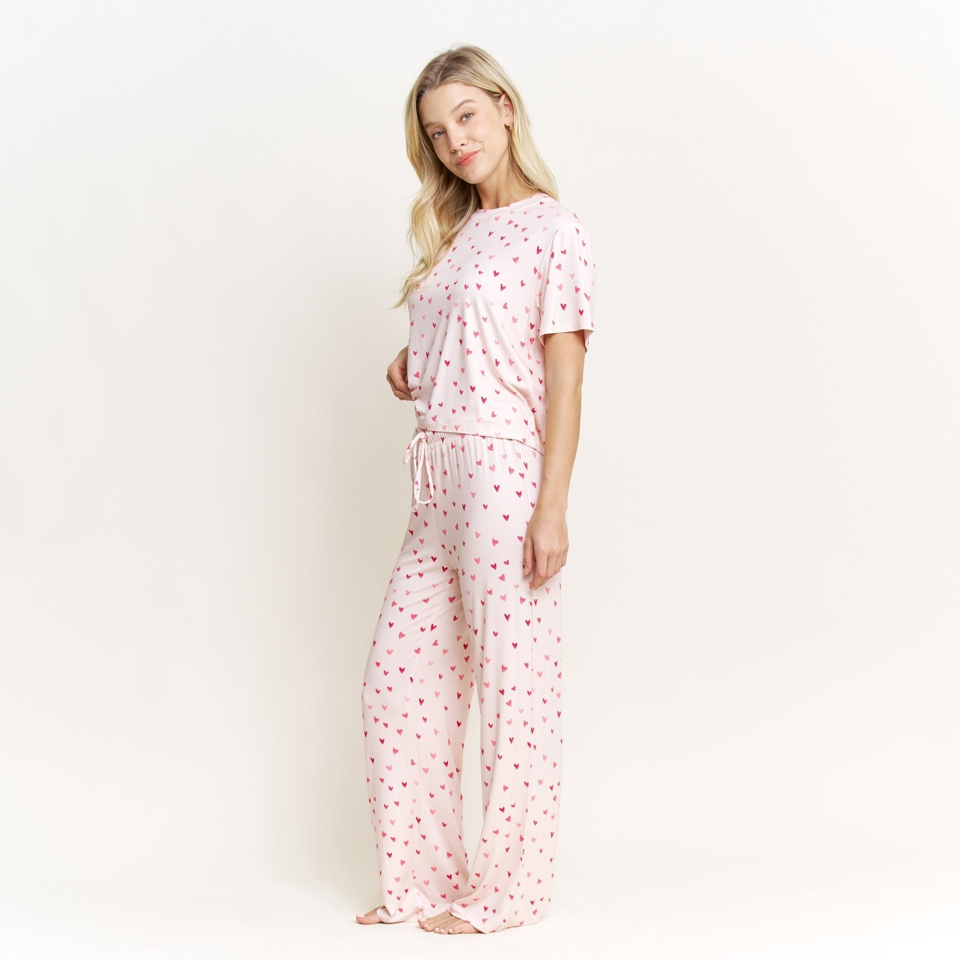 Honeydew All American Tee Pant Set in Marzipan Hearts