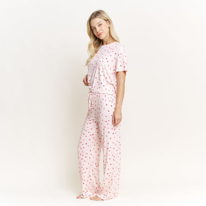 Honeydew All American Tee Pant Set in Marzipan Hearts