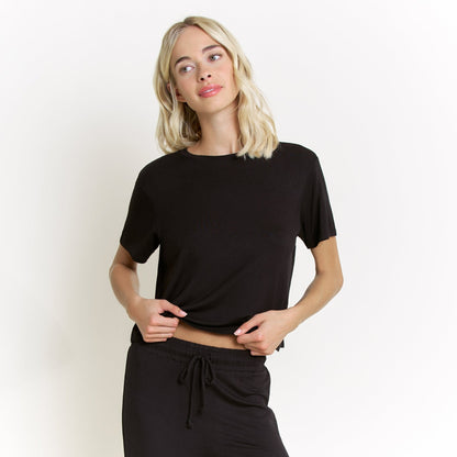 Honeydew All American Tee Pant Set in Black