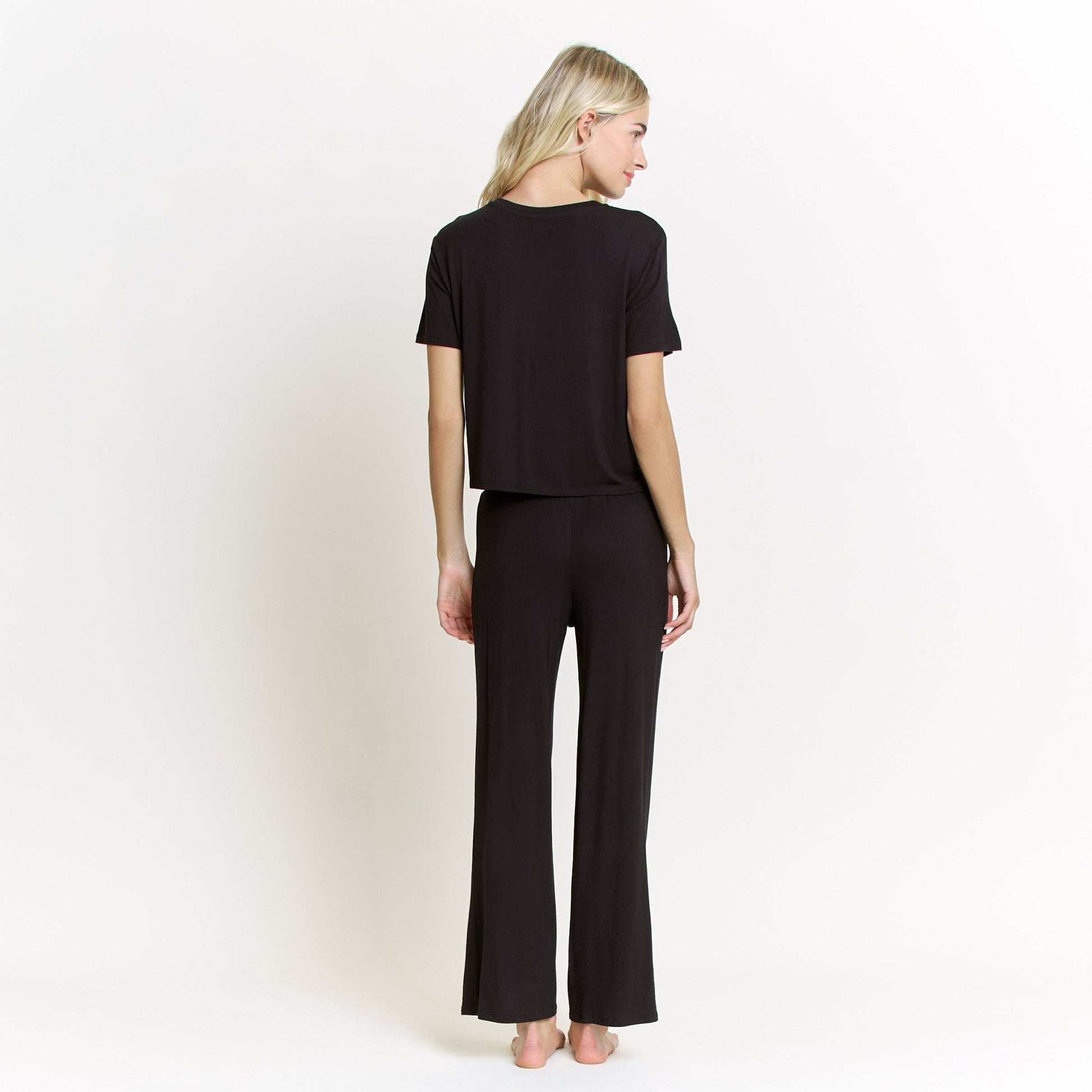 Honeydew All American Tee Pant Set in Black