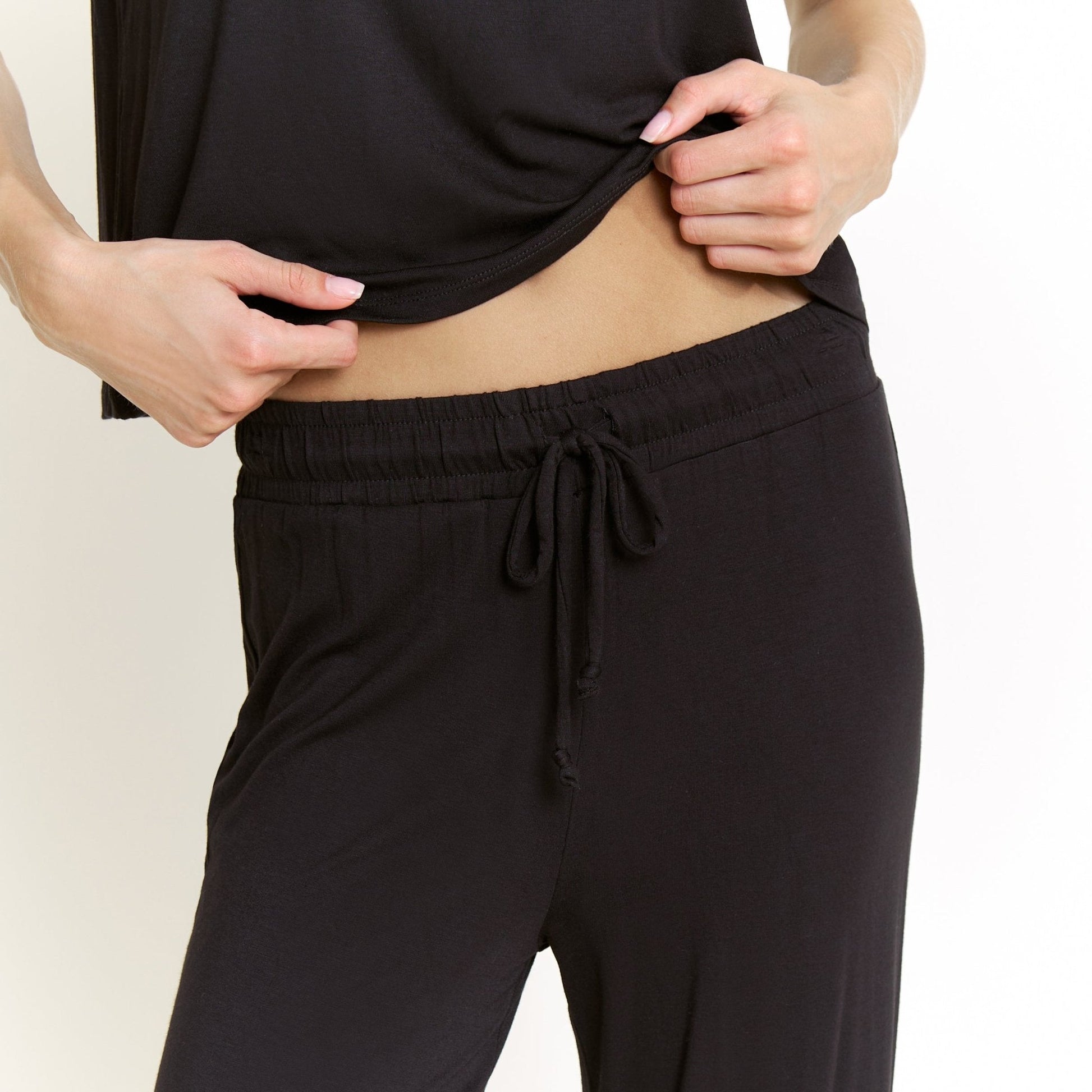 Honeydew All American Tee Pant Set in Black