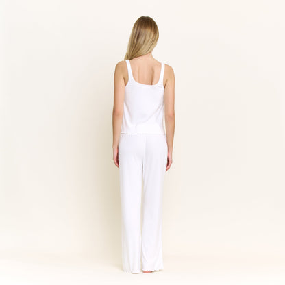 Honeydew Blissful Tank Pant Set in White