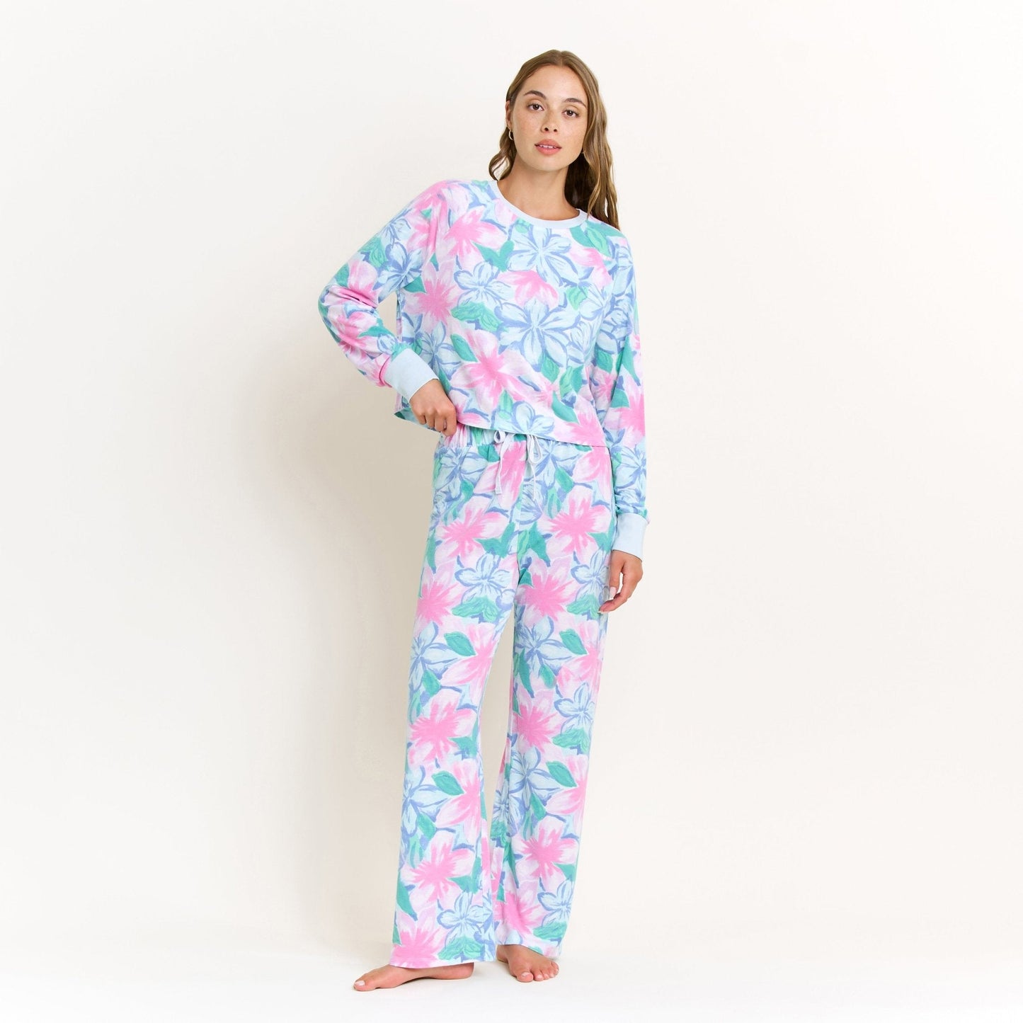 Honeydew Star Seeker Long Open Set in Daybreak Floral