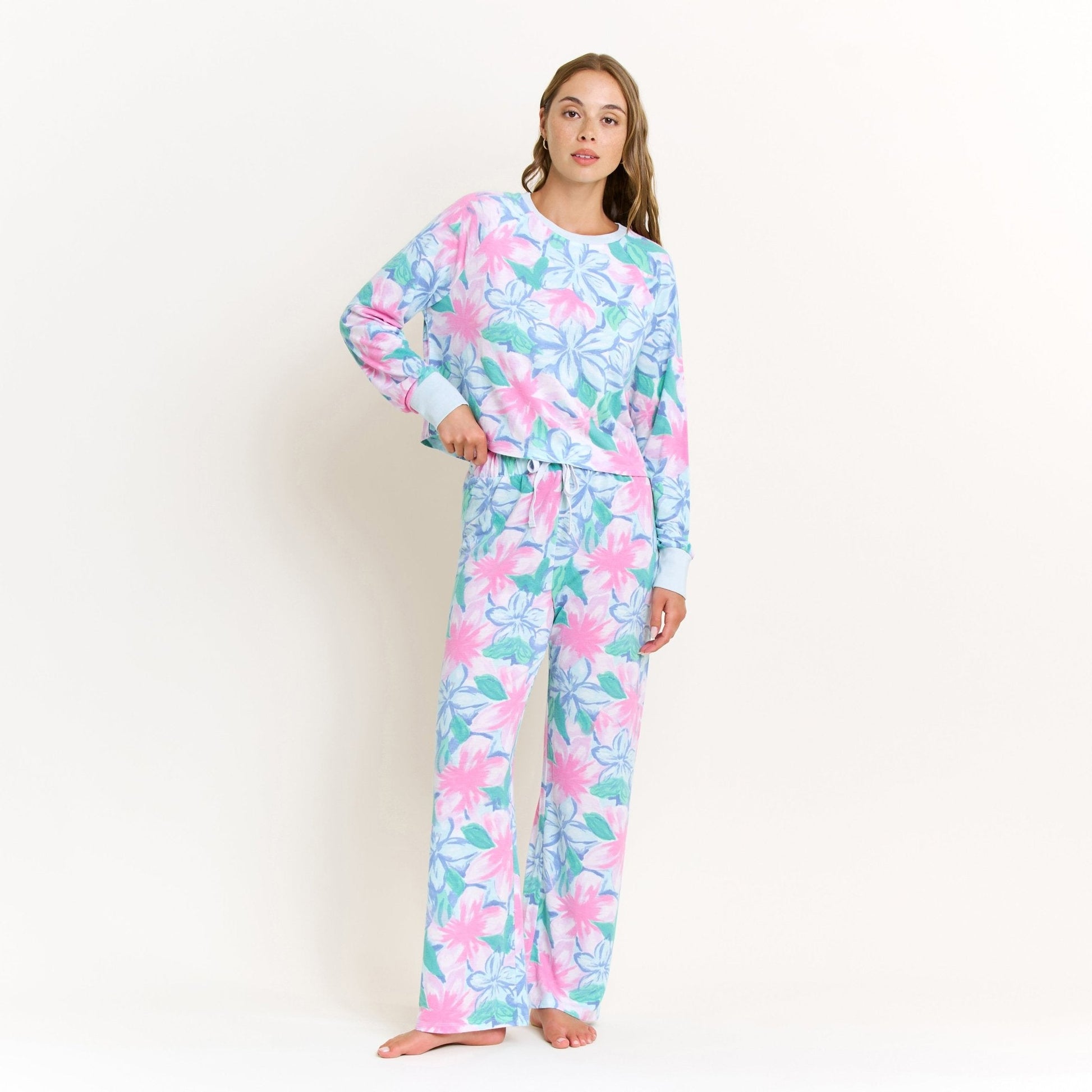 Honeydew Star Seeker Long Open Set in Daybreak Floral