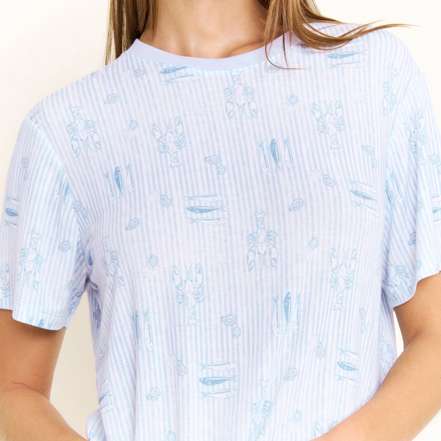 Honeydew Star Seeker Tee Shortie Set in Saltwater Sonata