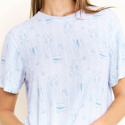 Honeydew Star Seeker Tee Shortie Set in Saltwater Sonata