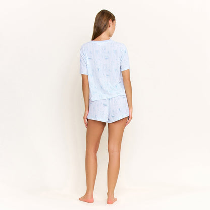 Honeydew Star Seeker Tee Shortie Set in Saltwater Sonata
