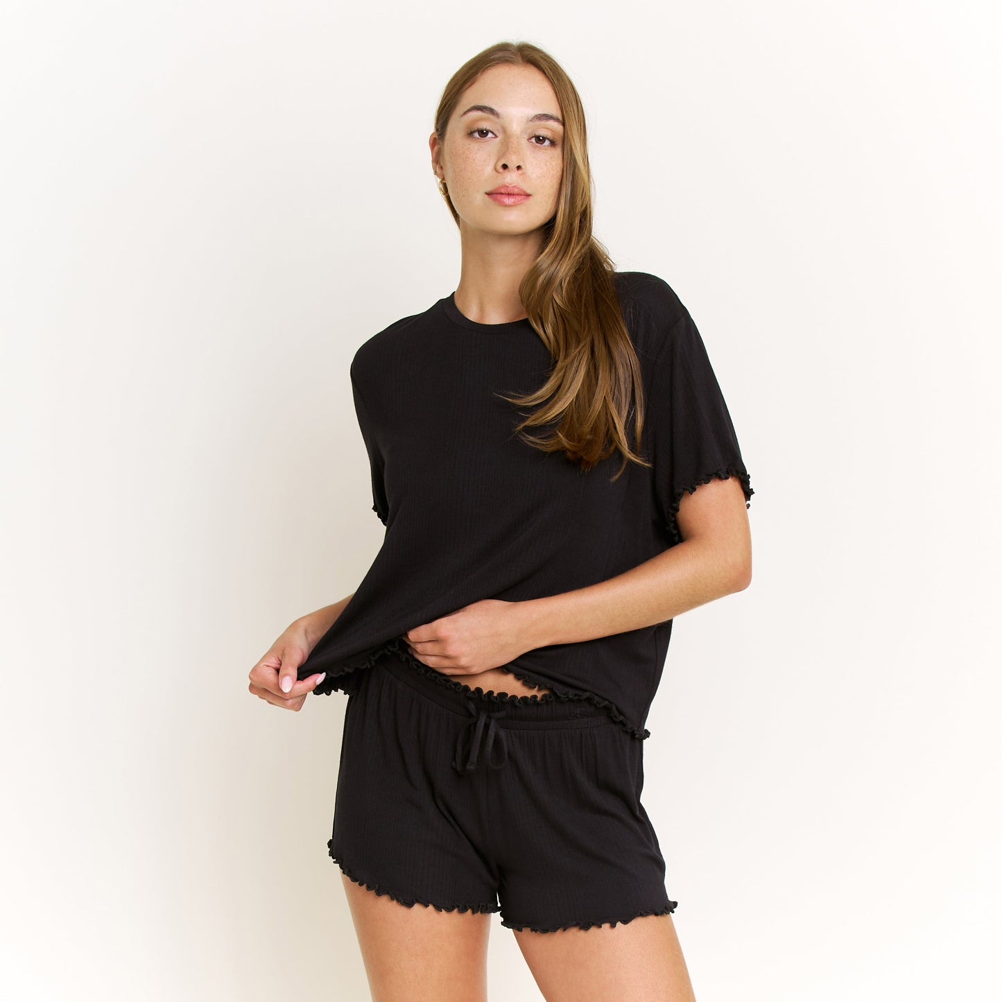 Honeydew Dreamland Shortie Set in Black