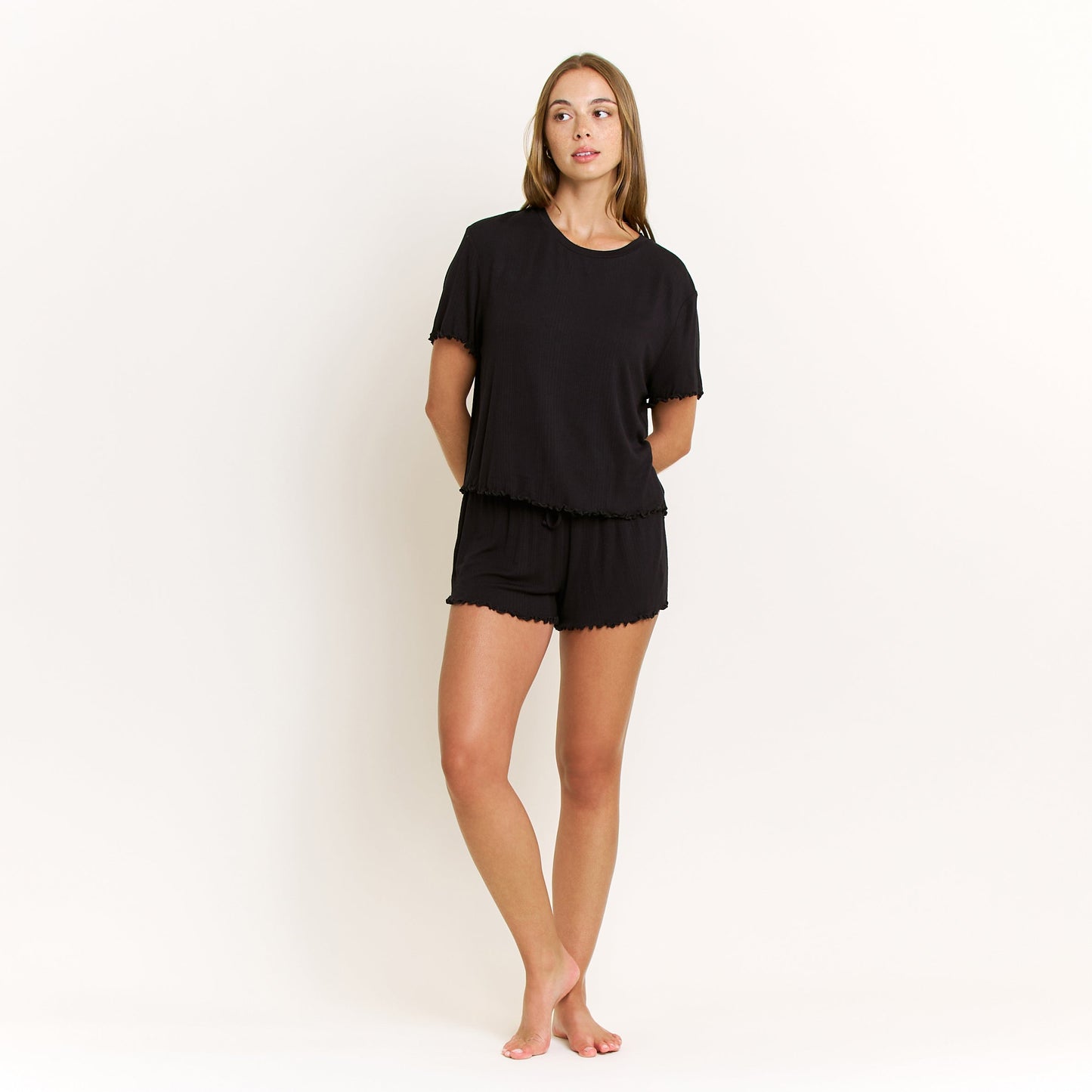 Honeydew Dreamland Shortie Set in Black