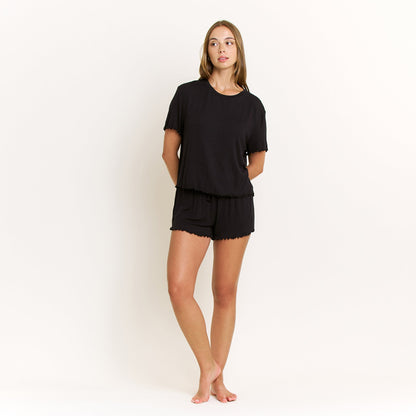 Honeydew Dreamland Shortie Set in Black