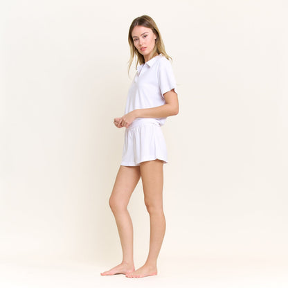 Honeydew Coffee Club Shortie Set in White